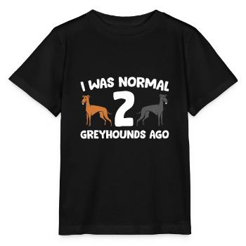 Lustiger Windhund Ich war normal vor 2 Windhunden - Stanley/Stella Kinder T-Shirt MINI CREATOR  - Schwarz - Vorne - Mikhail (115cm)