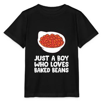 Baked Bean Boy juste un garçon qui a cuit des haricots au lard - T-shirt bio MINI CREATOR Stanley/Stella Enfant - noir - Devant - Mikhail (115cm)