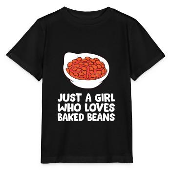 Baked Bean Girl juste une fille qui a cuit des haricots au four - T-shirt bio MINI CREATOR Stanley/Stella Enfant - noir - Devant - Mikhail (115cm)