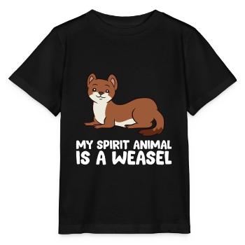 Funny Weasel Lover My Spirit Animal Is A Weasel - Stanley/Stella MINI CREATOR Kids’ T-Shirt - black - Front - Mikhail (115cm)