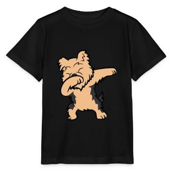Dabbing Yorkie Chers Yorkies - T-shirt bio MINI CREATOR Stanley/Stella Enfant - noir - Devant - Mikhail (115cm)