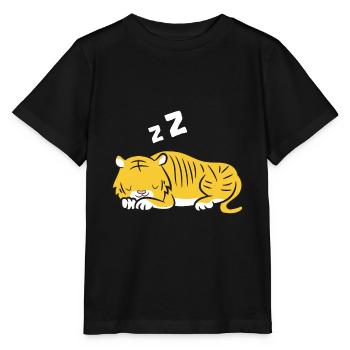 Pyjama Tigre Endormi Tigre Mignon Tigre - T-shirt bio MINI CREATOR Stanley/Stella Enfant - noir - Devant - Mikhail (115cm)