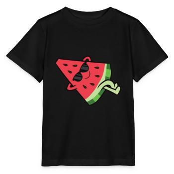 Fruit de pastèque Mignon Relaxant - T-shirt bio MINI CREATOR Stanley/Stella Enfant - noir - Devant - Mikhail (115cm)