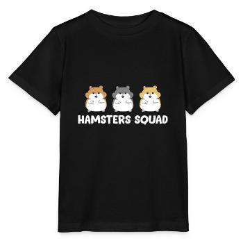 La troupe de hamsters aime les hamsters - T-shirt bio MINI CREATOR Stanley/Stella Enfant - noir - Devant - Mikhail (115cm)