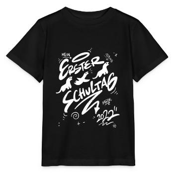 Erster Schultag Einschulung - Stanley/Stella Kinder T-Shirt MINI CREATOR  - Schwarz - Vorne - Mikhail (115cm)