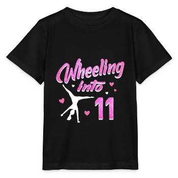 Cartwheel fille gymnastique d’anniversaire - T-shirt bio MINI CREATOR Stanley/Stella Enfant - noir - Devant - Mikhail (115cm)