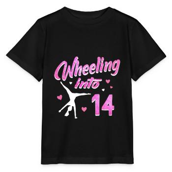 Cartwheel fille gymnastique d’anniversaire - T-shirt bio MINI CREATOR Stanley/Stella Enfant - noir - Devant - Mikhail (115cm)