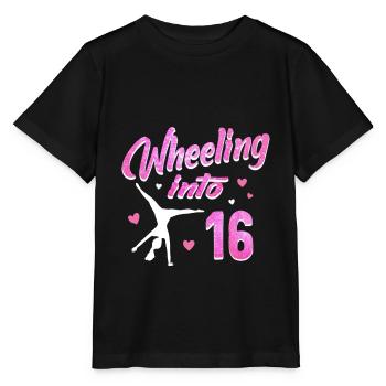 Cartwheel fille gymnastique d’anniversaire - T-shirt bio MINI CREATOR Stanley/Stella Enfant - noir - Devant - Mikhail (115cm)