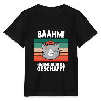 Grundschule geschafft, Schulkind, Geschenkidee - Stanley/Stella Kinder T-Shirt MINI CREATOR  - Schwarz - Vorne - Mikhail (115cm)
