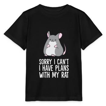 Ich kann leider nicht, ich habe Pläne mit meiner - Stanley/Stella Kinder T-Shirt MINI CREATOR  - Schwarz - Vorne - Mikhail (115cm)