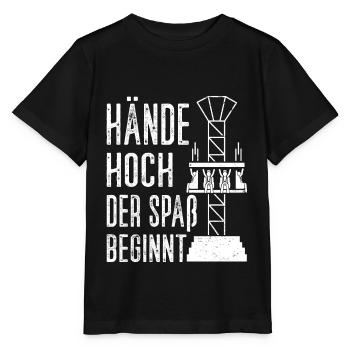 Achterbahn Freizeitpark Rollercoaster - Stanley/Stella Kinder T-Shirt MINI CREATOR  - Schwarz - Vorne - Mikhail (115cm)