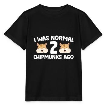 Chipmunk Pet Owner J’étais normal il y a 2 Chipmunks - T-shirt bio MINI CREATOR Stanley/Stella Enfant - noir - Devant - Mikhail (115cm)