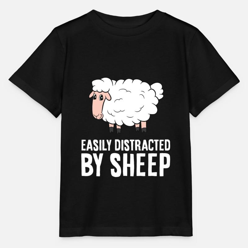 Easily Distracted By Sheep - Stanley/Stella MINI CREATOR Kids’ T-Shirt - black