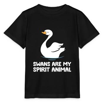 Les cygnes sont mon âme animale Funnier - T-shirt bio MINI CREATOR Stanley/Stella Enfant - noir - Devant - Mikhail (115cm)