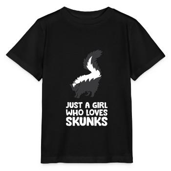 Juste une fille qui aime les mouffettes - T-shirt bio MINI CREATOR Stanley/Stella Enfant - noir - Devant - Mikhail (115cm)