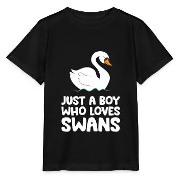Juste un garçon qui aime les cygnes - T-shirt bio MINI CREATOR Stanley/Stella Enfant - noir - Devant - Mikhail (115cm)