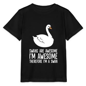 Les cygnes sont géniaux. Je suis génial Donc je suis un - T-shirt bio MINI CREATOR Stanley/Stella Enfant - noir - Devant - Mikhail (115cm)