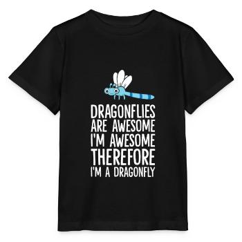 Les libellules sont géniales Je suis donc - T-shirt bio MINI CREATOR Stanley/Stella Enfant - noir - Devant - Mikhail (115cm)