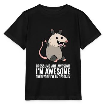 Les opossums sont géniaux Je suis génial donc je suis un - T-shirt bio MINI CREATOR Stanley/Stella Enfant - noir - Devant - Mikhail (115cm)