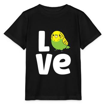 Wellensittich Vogel Liebe Wellensittich - Stanley/Stella Kinder T-Shirt MINI CREATOR  - Schwarz - Vorne - Mikhail (115cm)