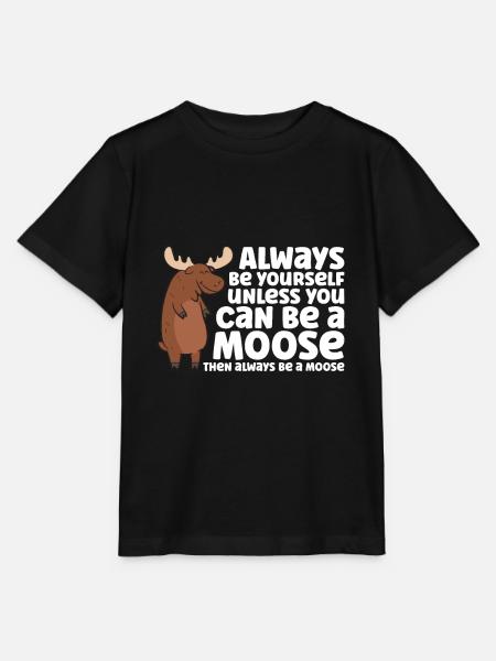 Sei immer du selbst, außer du kannst ein Elch sein - Stanley/Stella Kinder T-Shirt MINI CREATOR  - Schwarz