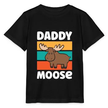 Daddy Moose Matching Moose Papa Moose - Stanley/Stella MINI CREATOR Kids’ T-Shirt - black - Front - Mikhail (115cm)