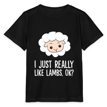 Éleveur de moutons d’agneau J’aime vraiment les agneaux - T-shirt bio MINI CREATOR Stanley/Stella Enfant - noir - Devant - Mikhail (115cm)