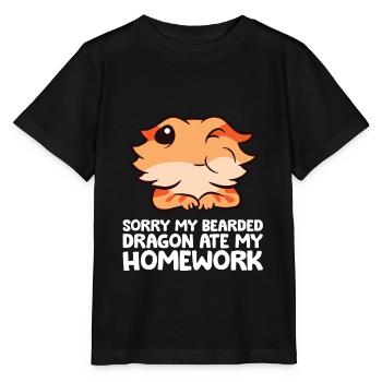 Entschuldigung, meine Bartagame hat meine - Stanley/Stella Kinder T-Shirt MINI CREATOR  - Schwarz - Vorne - Mikhail (115cm)