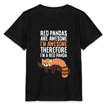 Rote Pandas sind toll Ich bin toll, also bin ich - Stanley/Stella Kinder T-Shirt MINI CREATOR  - Schwarz - Vorne - Mikhail (115cm)