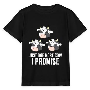 Viehzüchter Nur noch eine Kuh verspreche ich - Stanley/Stella Kinder T-Shirt MINI CREATOR  - Schwarz - Vorne - Mikhail (115cm)