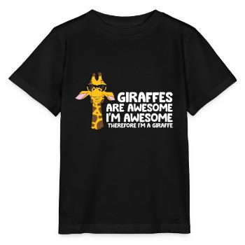 Giraffen sind fantastisch Ich bin fantastisch, - Stanley/Stella Kinder T-Shirt MINI CREATOR  - Schwarz - Vorne - Mikhail (115cm)