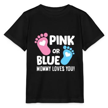 Sexe Révéler la grossesse Rose ou Bleu Maman aime - T-shirt bio MINI CREATOR Stanley/Stella Enfant - noir - Devant - Mikhail (115cm)