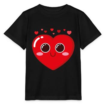 Heart black - Stanley/Stella MINI CREATOR Kids’ T-Shirt - black - Front - Mikhail (115cm)