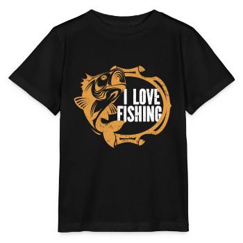 Angler Angelhaken Angelrute Sportfischer - Stanley/Stella Kinder T-Shirt MINI CREATOR  - Schwarz - Vorne - Mikhail (115cm)