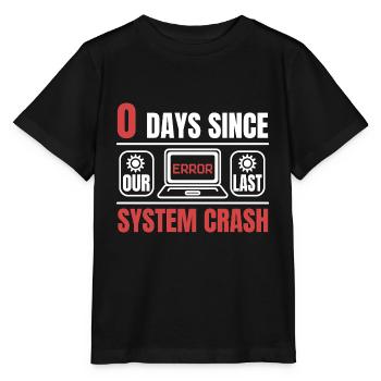 Technical Support 0 Days Since Our Last PC Crash - Stanley/Stella MINI CREATOR Kids’ T-Shirt - black - Front - Mikhail (115cm)