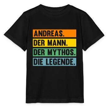 Andreas - Stanley/Stella Kinder T-Shirt MINI CREATOR  - Schwarz - Vorne - Mikhail (115cm)