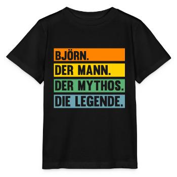 Björn - Stanley/Stella Kinder T-Shirt MINI CREATOR  - Schwarz - Vorne - Mikhail (115cm)