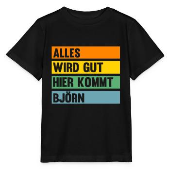 Björn - Stanley/Stella Kinder T-Shirt MINI CREATOR  - Schwarz - Vorne - Mikhail (115cm)