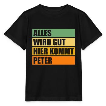 Peter - Stanley/Stella Kinder T-Shirt MINI CREATOR  - Schwarz - Vorne - Mikhail (115cm)