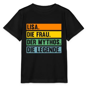Lisa - Stanley/Stella Kinder T-Shirt MINI CREATOR  - Schwarz - Vorne - Mikhail (115cm)