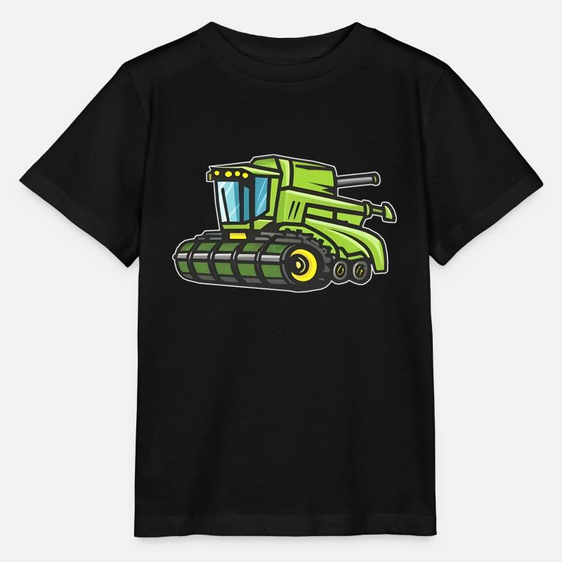 Grüner Mähdrescher - Stanley/Stella Kinder T-Shirt MINI CREATOR  - Schwarz