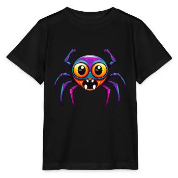 Süße Halloween Spinne - Stanley/Stella Kinder T-Shirt MINI CREATOR  - Schwarz - Vorne - Mikhail (115cm)