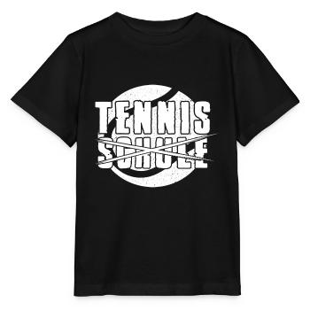 Tennis Statt Schule Tennisspieler - Stanley/Stella Kinder T-Shirt MINI CREATOR  - Schwarz - Vorne - Mikhail (115cm)