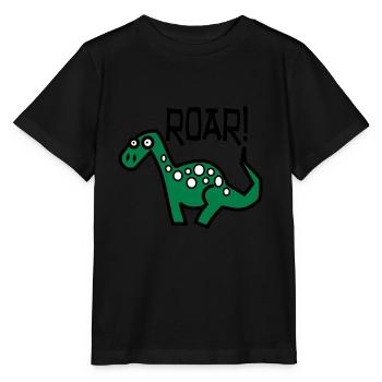 Dinosaur Roar - Stanley/Stella MINI CREATOR Kids’ T-Shirt - black - Front - Mikhail (115cm)