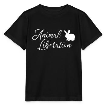 Animal Liberation - Animal Lover Animal Love Vegan - Stanley/Stella MINI CREATOR Kids’ T-Shirt - black - Front - Mikhail (115cm)