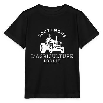 Soutenons L'agriculture Locale - T-shirt bio MINI CREATOR Stanley/Stella Enfant - noir - Devant - Mikhail (115cm)