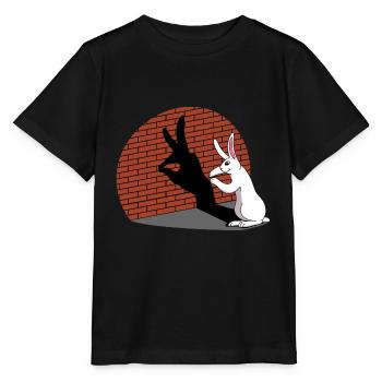 Lapin Ombre Figure Ombre Image Jeu d’Ombre - T-shirt bio MINI CREATOR Stanley/Stella Enfant - noir - Devant - Mikhail (115cm)