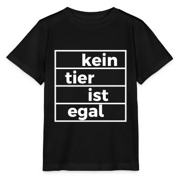 kein Tier ist egal Tierschützer Tierschutz - Stanley/Stella Kinder T-Shirt MINI CREATOR  - Schwarz - Vorne - Mikhail (115cm)