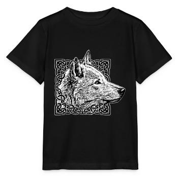 Wolf grau - Stanley/Stella Kinder T-Shirt MINI CREATOR  - Schwarz - Vorne - Mikhail (115cm)