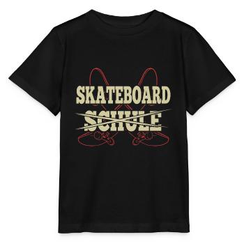 Skateboard Statt Schule Skateboarder Geschenkideen - Stanley/Stella Kinder T-Shirt MINI CREATOR  - Schwarz - Vorne - Mikhail (115cm)
